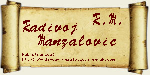 Radivoj Manzalović vizit kartica
